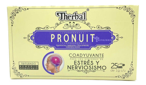 Te Pronuit Remedio Herbolario Estrés Y Nervios 25 Sobres 60g
