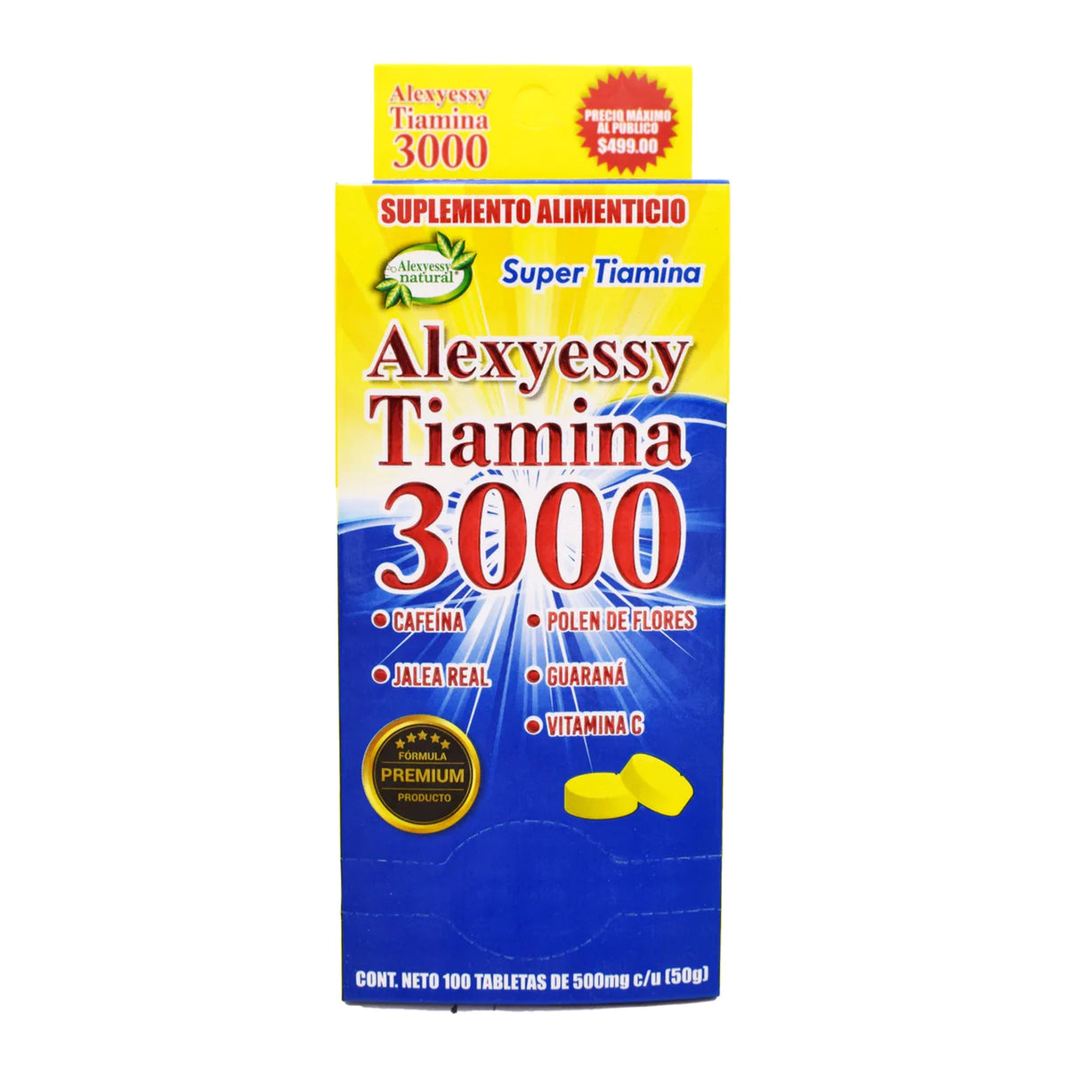 Tiamina 3000 100 Tab-alexyessy Natural