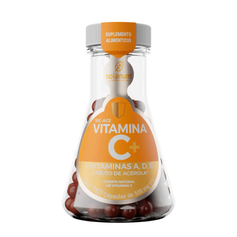 Vitamina C Vitamina A,d,e, 180 Cáps Solanum