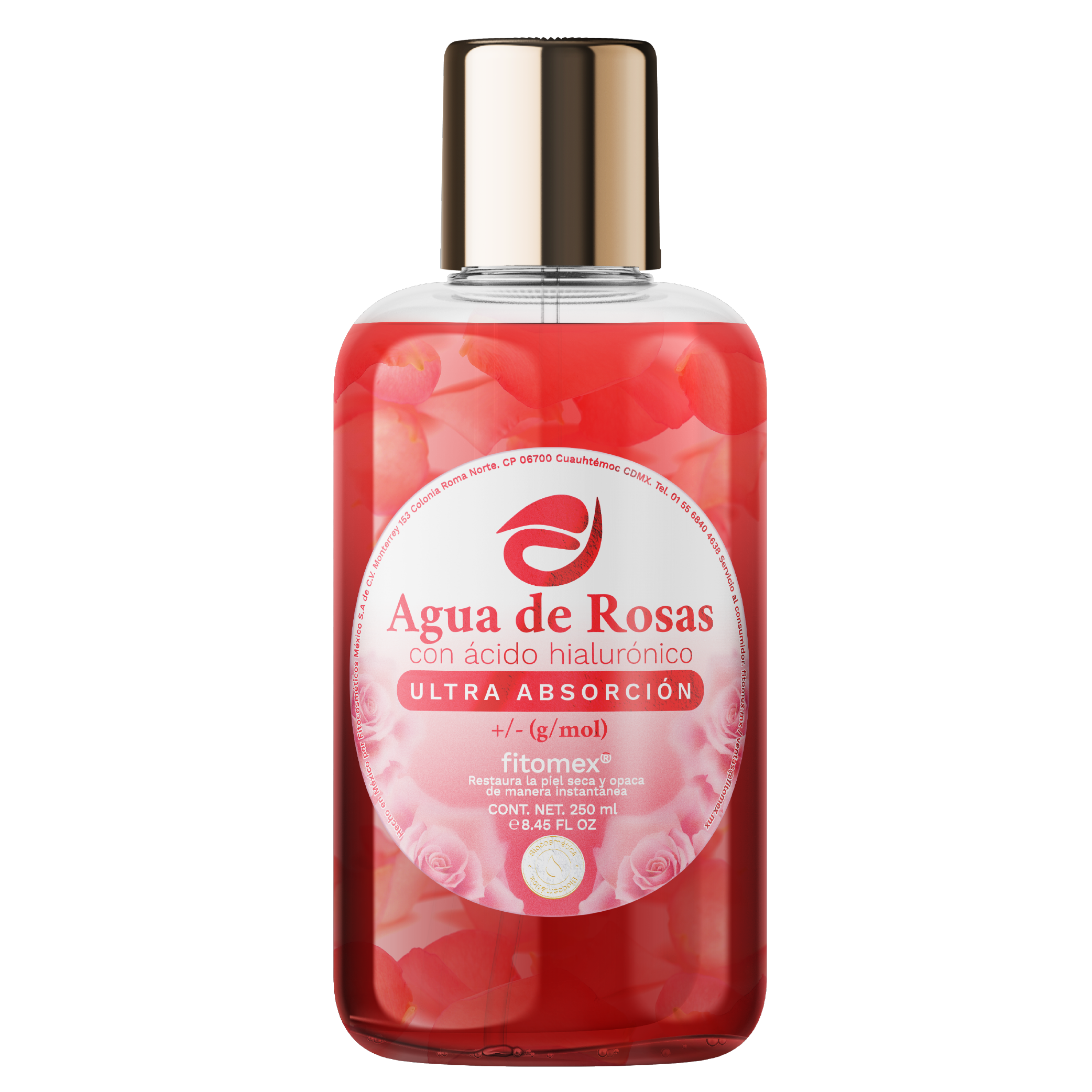 Agua De Rosas Con Ácido Hialuronico 250 Ml Fitomex Momento De Aplicación En Cualquier Momento Del Día. Tipo De Piel Todo