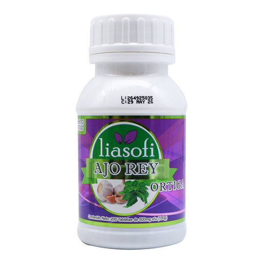 Ortiga Con Ajo Rey 500 Mg  200 Tabletas Lia Sofi