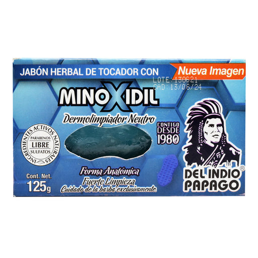Jabon Con Minoxidil 125 G Del Indio Papago