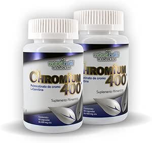 CHROMIUM 400, 2 frascoS con 120 cápsulas de 400 mg c/u. (2)