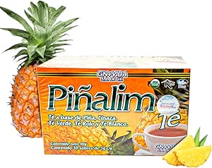 Té Piñalim (piña, Linaza, Té Verde, Té Rojo Y Té Blanco)  30 Sobres De 3g C/u Gn+vida