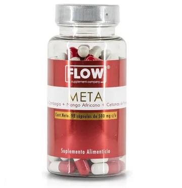 Meta Garcinia Mango Africano Cetonas Frambuesa Flow 90 Caps