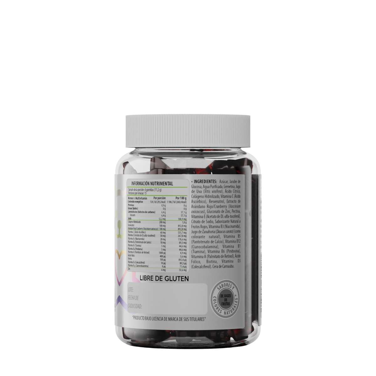 Multivitaminico P/mujeres Belabear Frutos Rojos 60 Gomitas