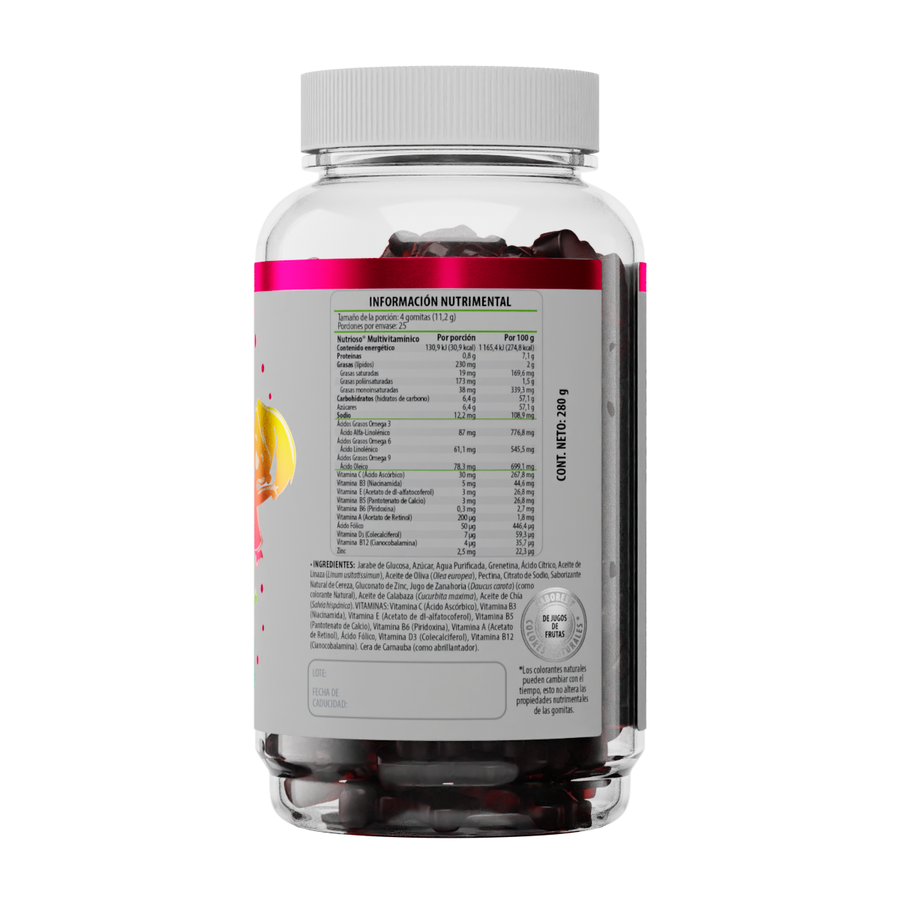 Vitaminas y Minerales + Omega 3-6-9 Belabear 100 Gomitas