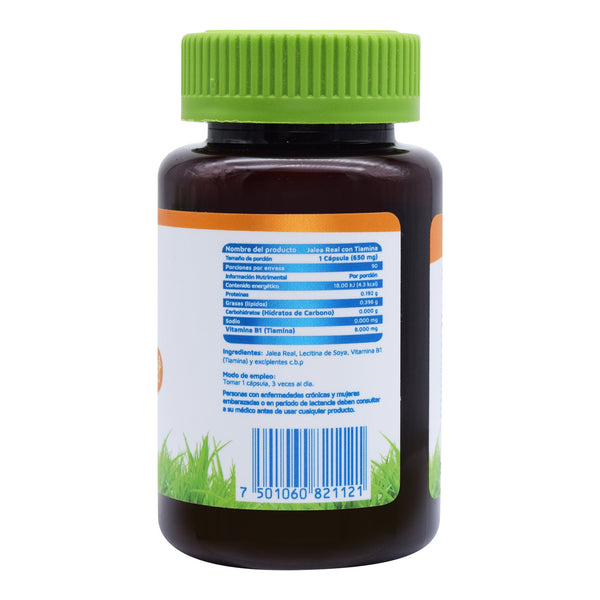 Jalea Real Con Tiamina (energinat) Vidanet 90 Cápsulas
