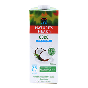 Bebida De Coco Sin Endulzar 946 Ml Nature´S Heart