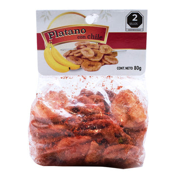 Hojuelas De Platano Enchilado  80 G Crazy Flavor