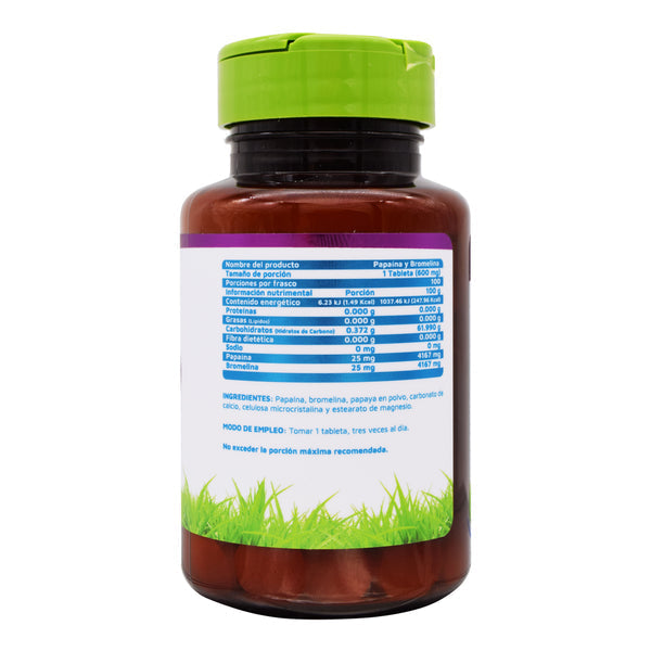 Papaina y Bromelina Vidanat  100 Tabletas