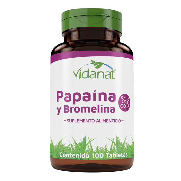 Papaina y Bromelina Vidanat  100 Tabletas