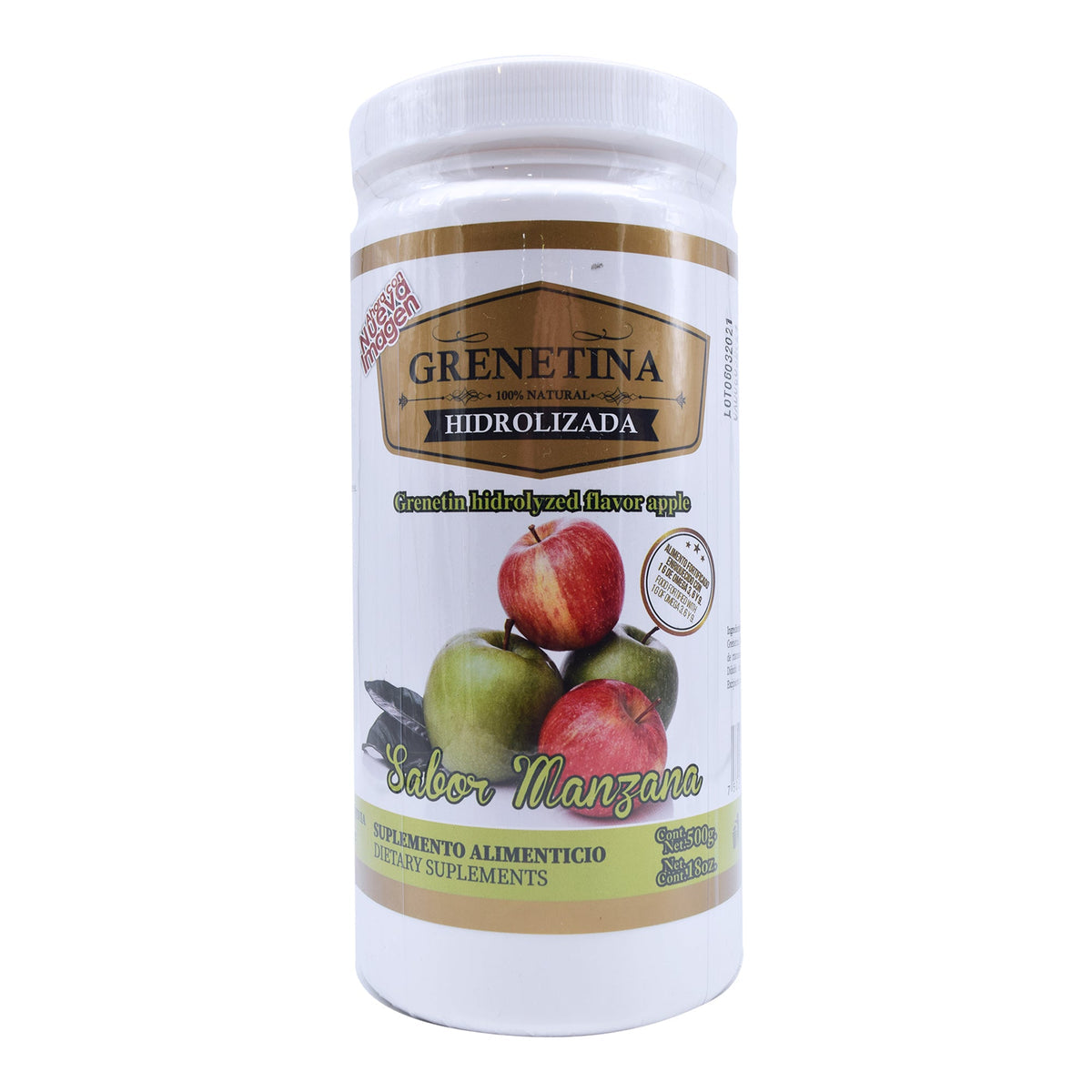 Pretty Bee Grenetina Hidrolizada 100% Natural 500 G Manzana