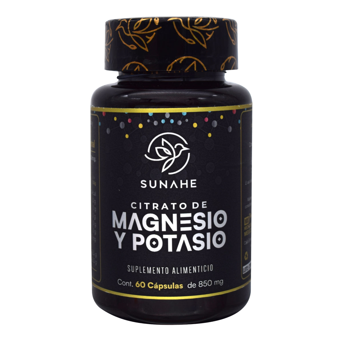 Citrato De Magnesio Y Potasio 60 Capsulas Sunahe.