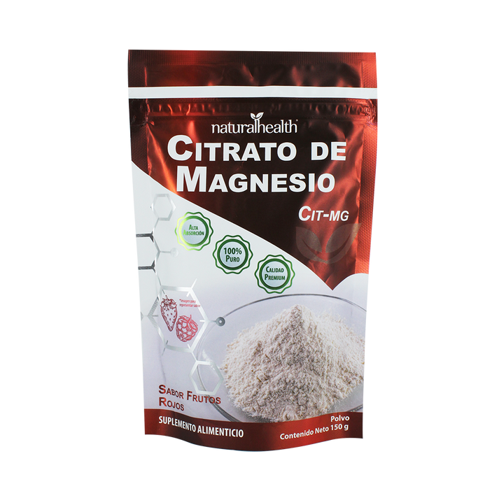 Citrato de Magnesio Natural Health Sabor Frutos Rojos 150 g