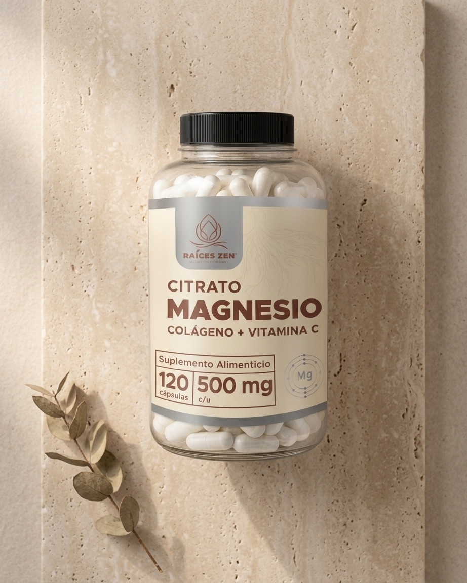 Citrato de Magnesio y Vitamina C Raices Zen