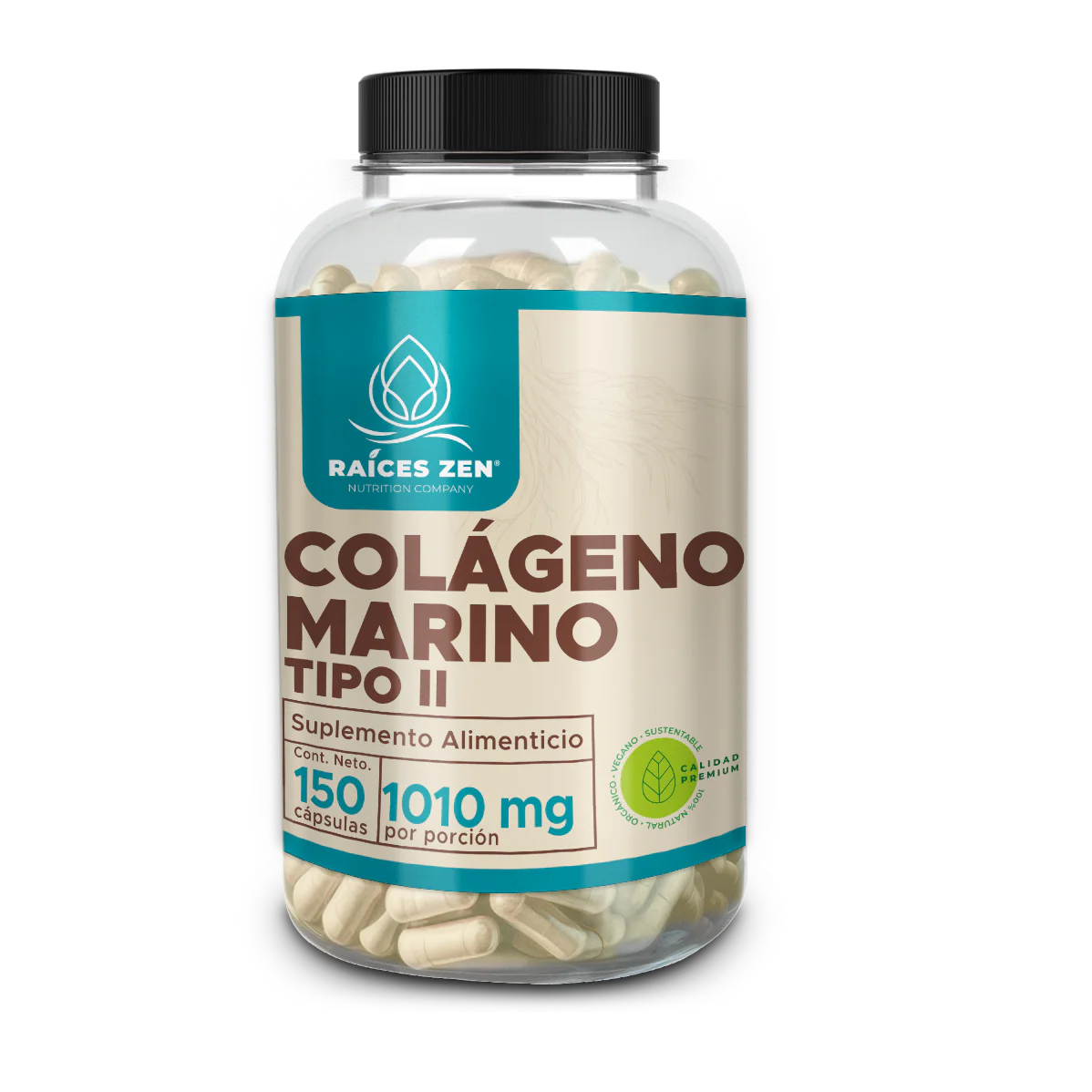 Colágeno Marino Raíces Zen Súper Premium 150 Cápsulas