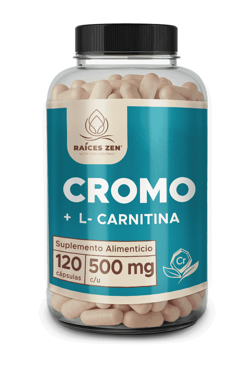 l carnitina y picolinato de cromo Picolinato de Cromo L-Carnitina Raíces Zen 120 Cápsulas Chromium