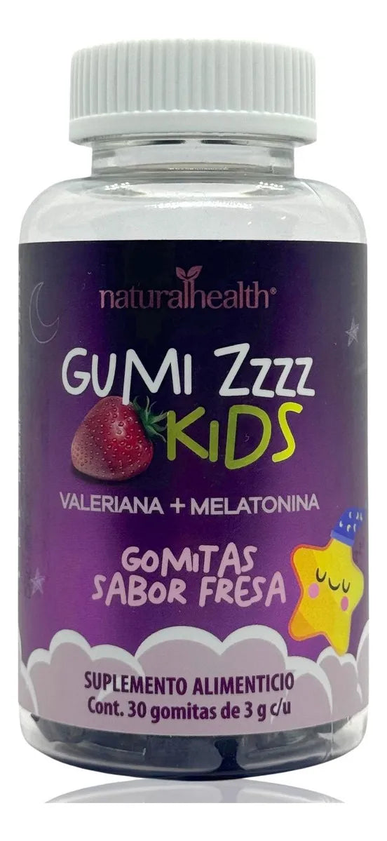 Gumi ZZZZ Kids Natural Health sabor fresa 30 gomitas