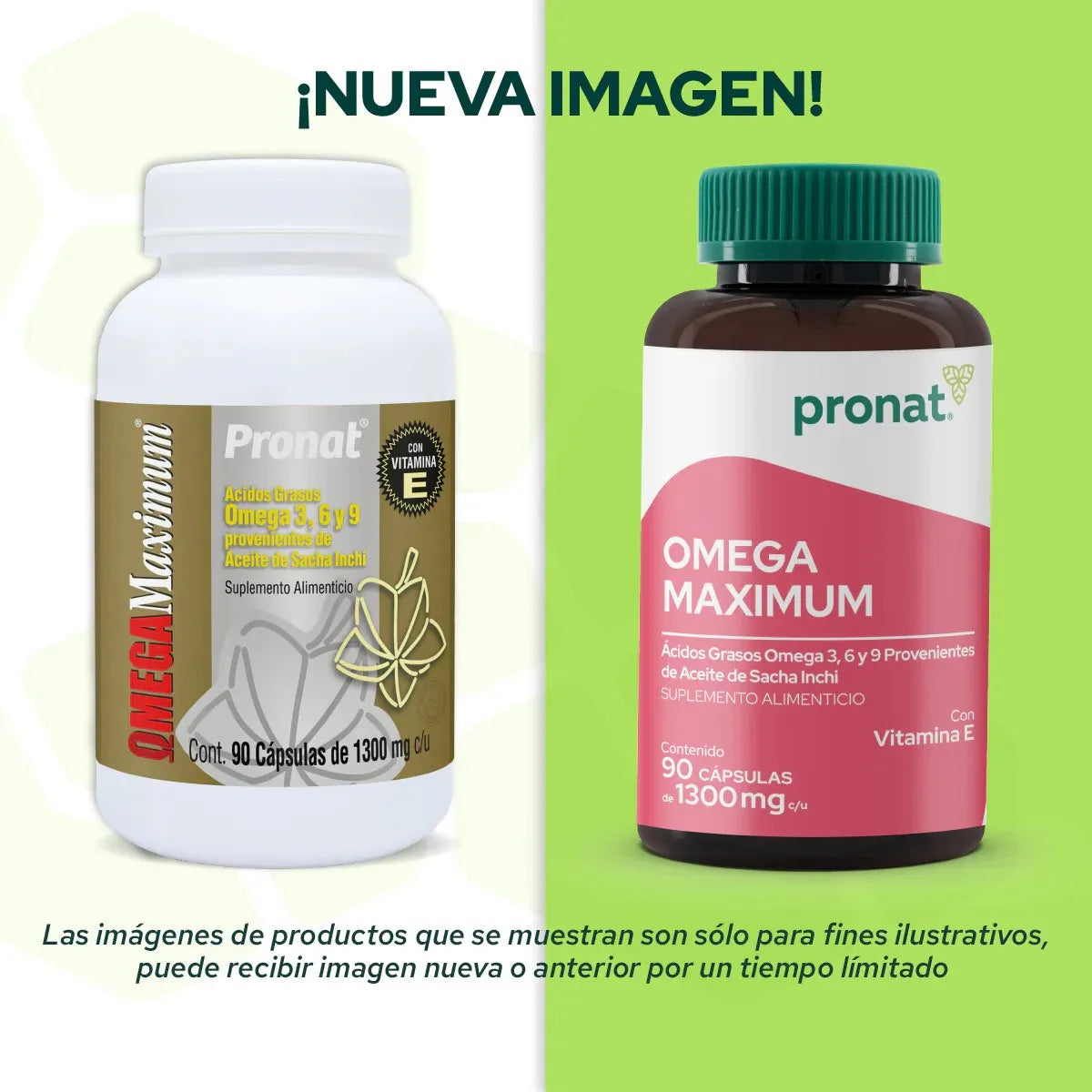 Omega Maximum 3, 6, 9 Sacha Inchi Pronat 60 Cápsulas