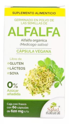 Semilla De Alfalfa 60 Cap Salud Natural