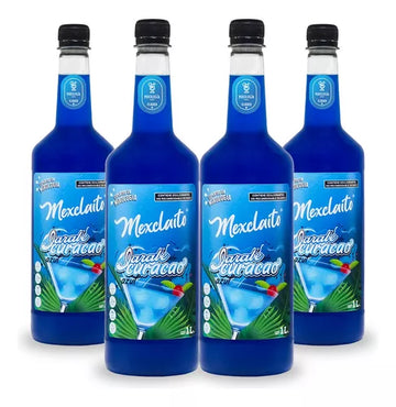 Pack de 4 Jarabe Curacao 1 litro, Mexclaito
