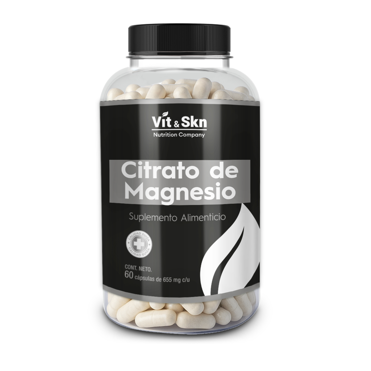 Citrato de Magnesio Skin Vit Nutrition Company 60 Cápsulas de 550mg