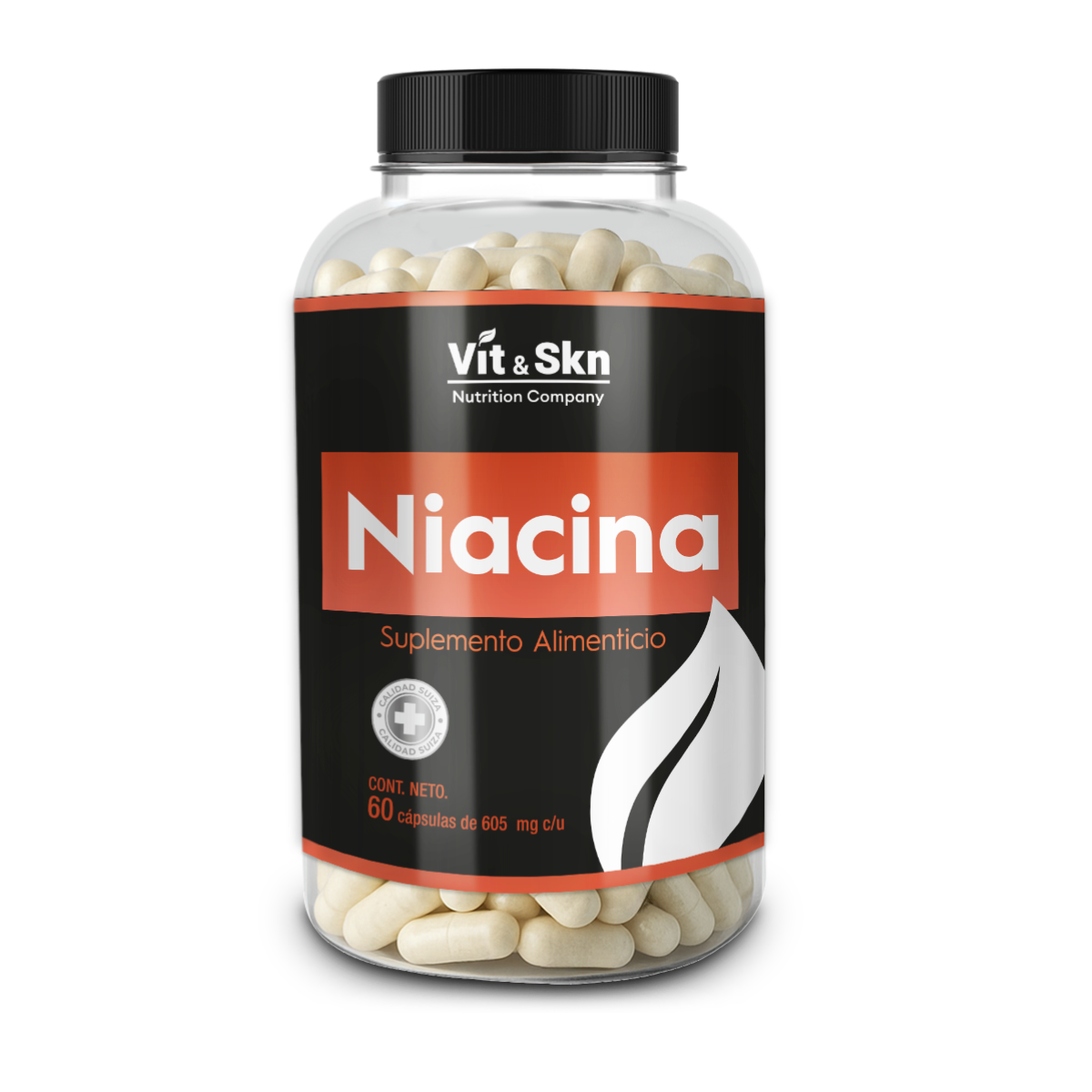 Niacina Súper Premium Vit & Skn Nutrition Company 60 Cápsulas