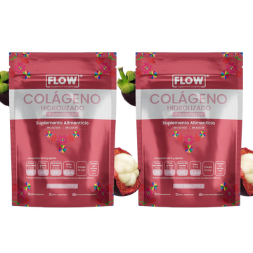kit 2 Suplemento FLOW - Colageno con Mangostan frasco de 500 gr