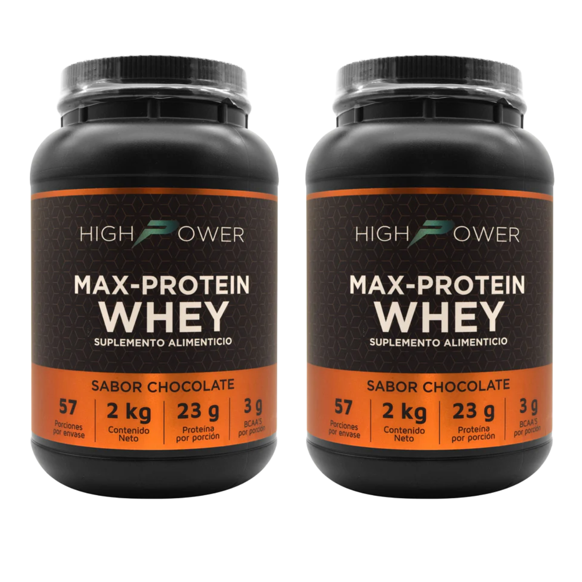 Paquete de 2 Max Whey Protein High Power2 Kg
