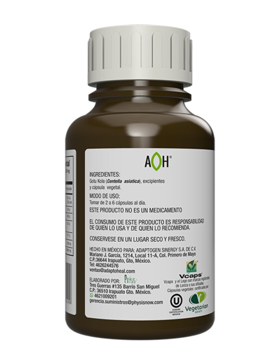 Gotu Kola Premium  Adaptoheal 150 Cápsulas De 500 mg