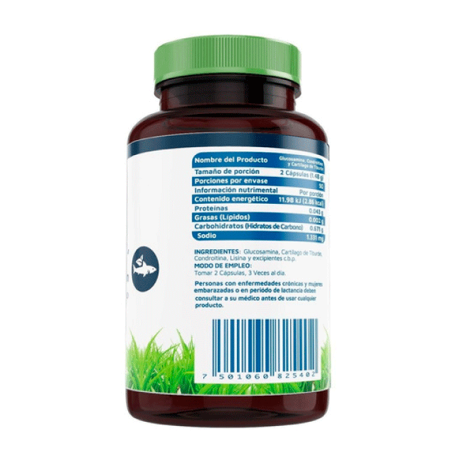 Glucosamina, Condroitina Y Cartílago 100 Caps Vidanat