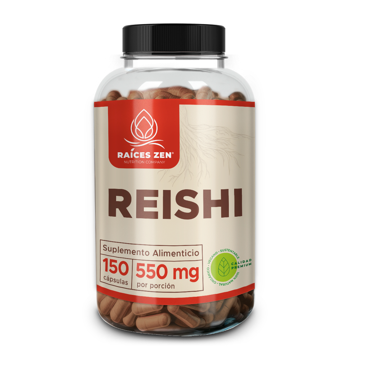 Hongo Reishi Raices Zen 150 Cápsulas Super Premium