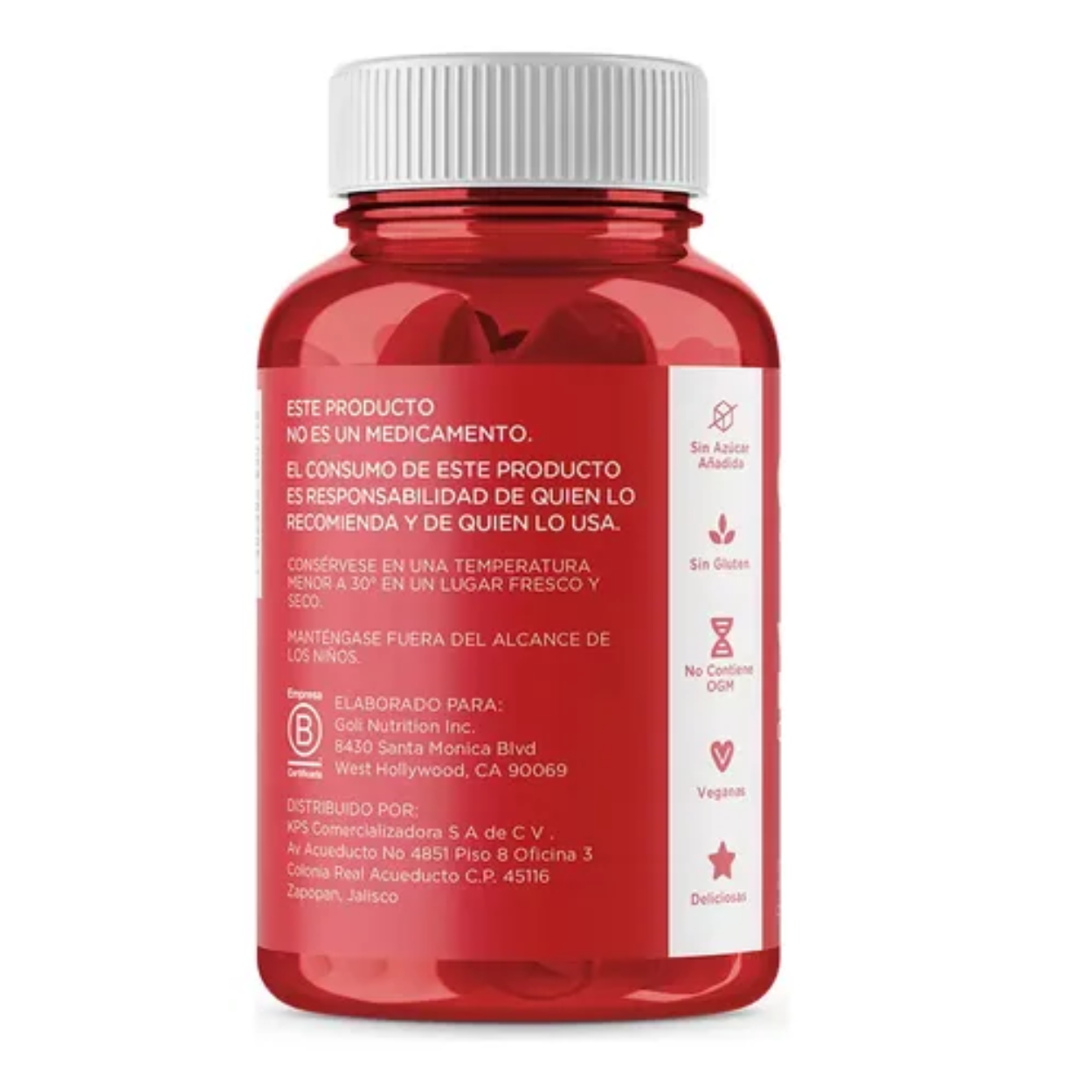 Goli información nutrimental