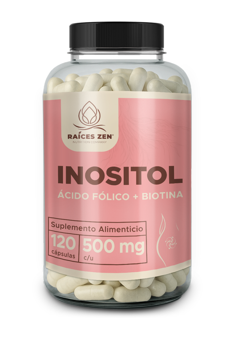 Inositol Ácido Fólico y Biotina Raíces Zen 120 Cápsulas
