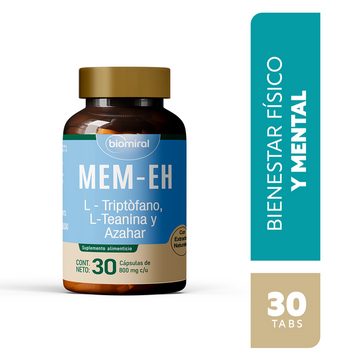 Biomiral, Mem-eh, Azahar, 30 Tabletas.