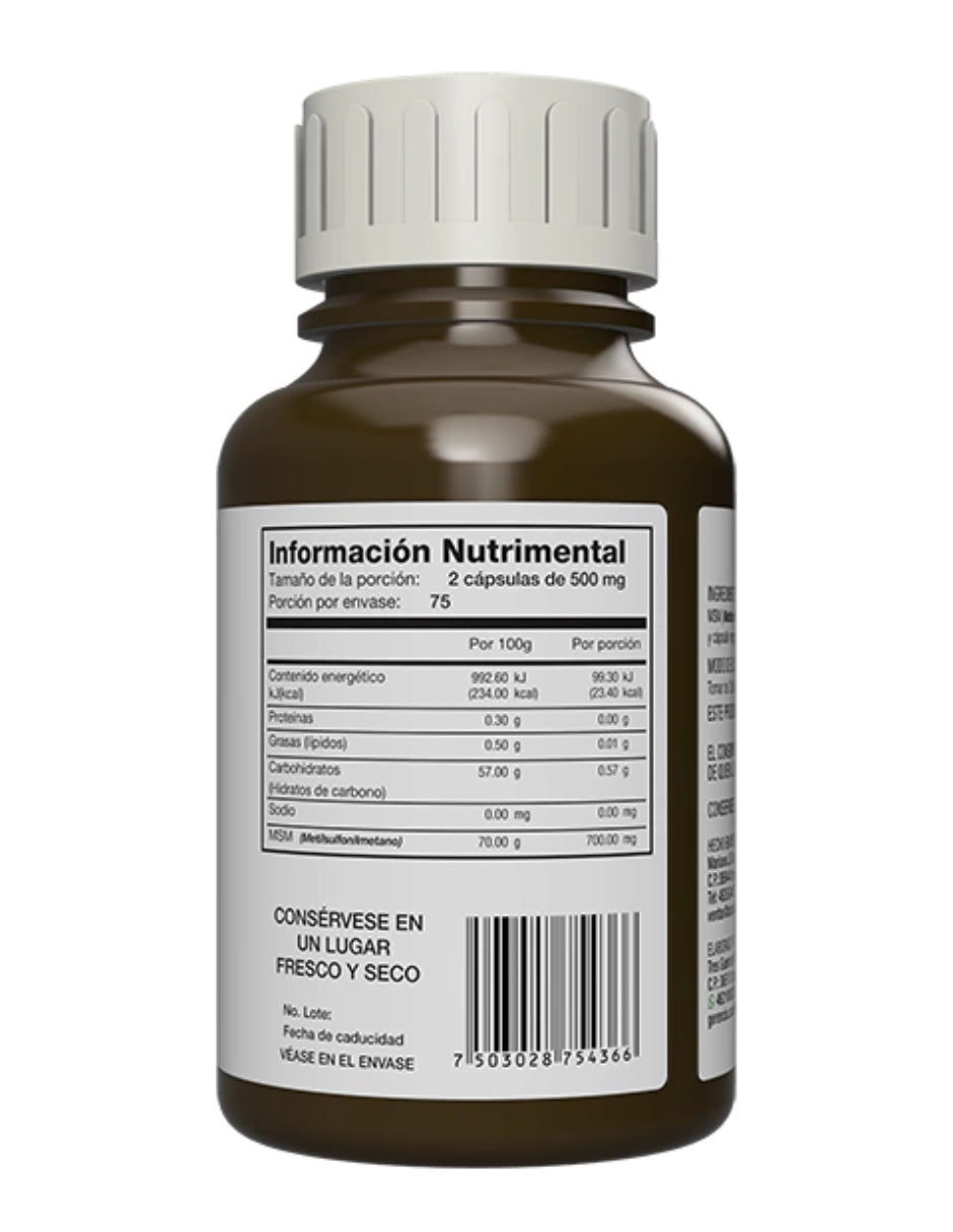 MSM ADAPTOHEAL con Metilsulfonilmetano 150 Cápsulas