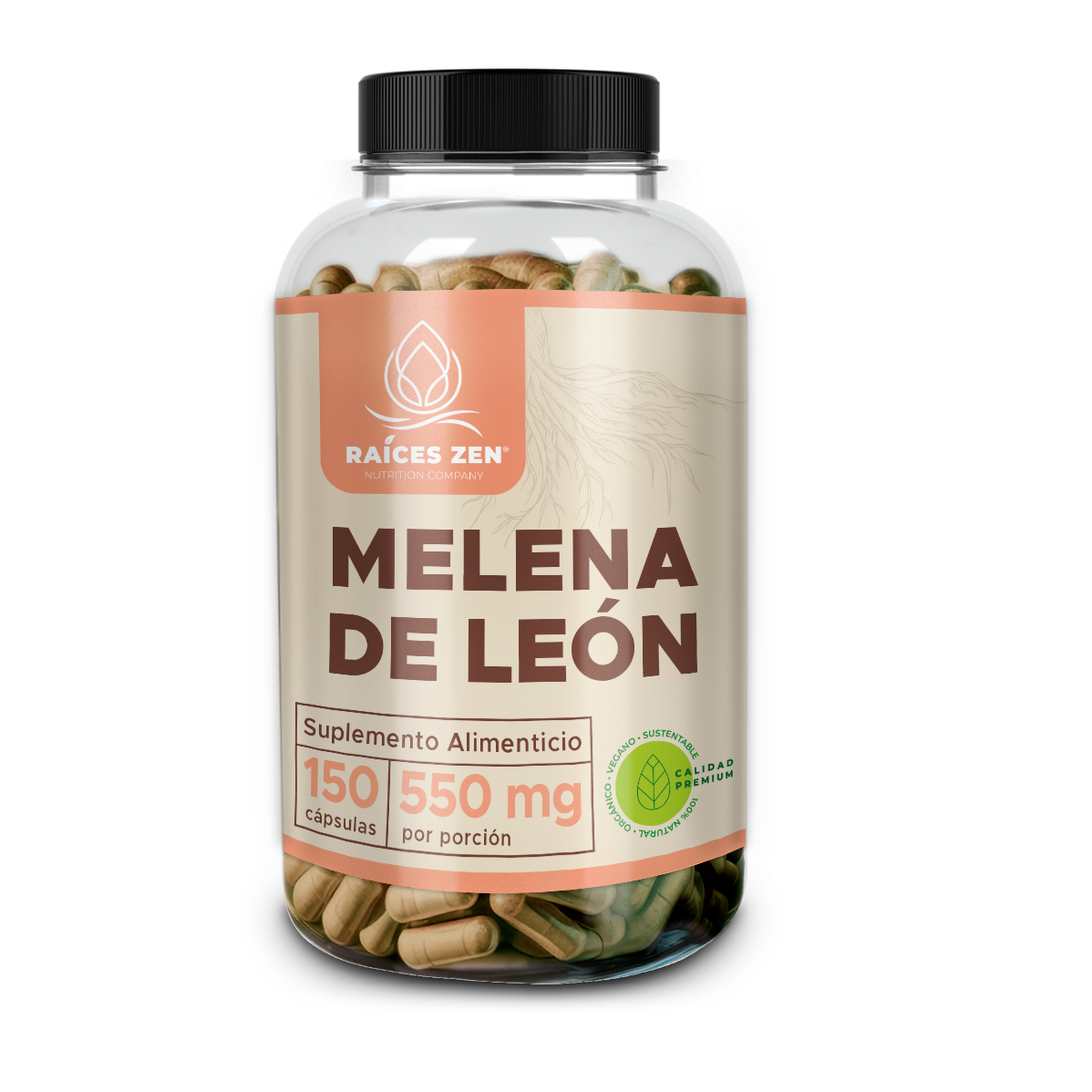 Melena de León 150 Cápsulas Raíces Zen Calidad Premium