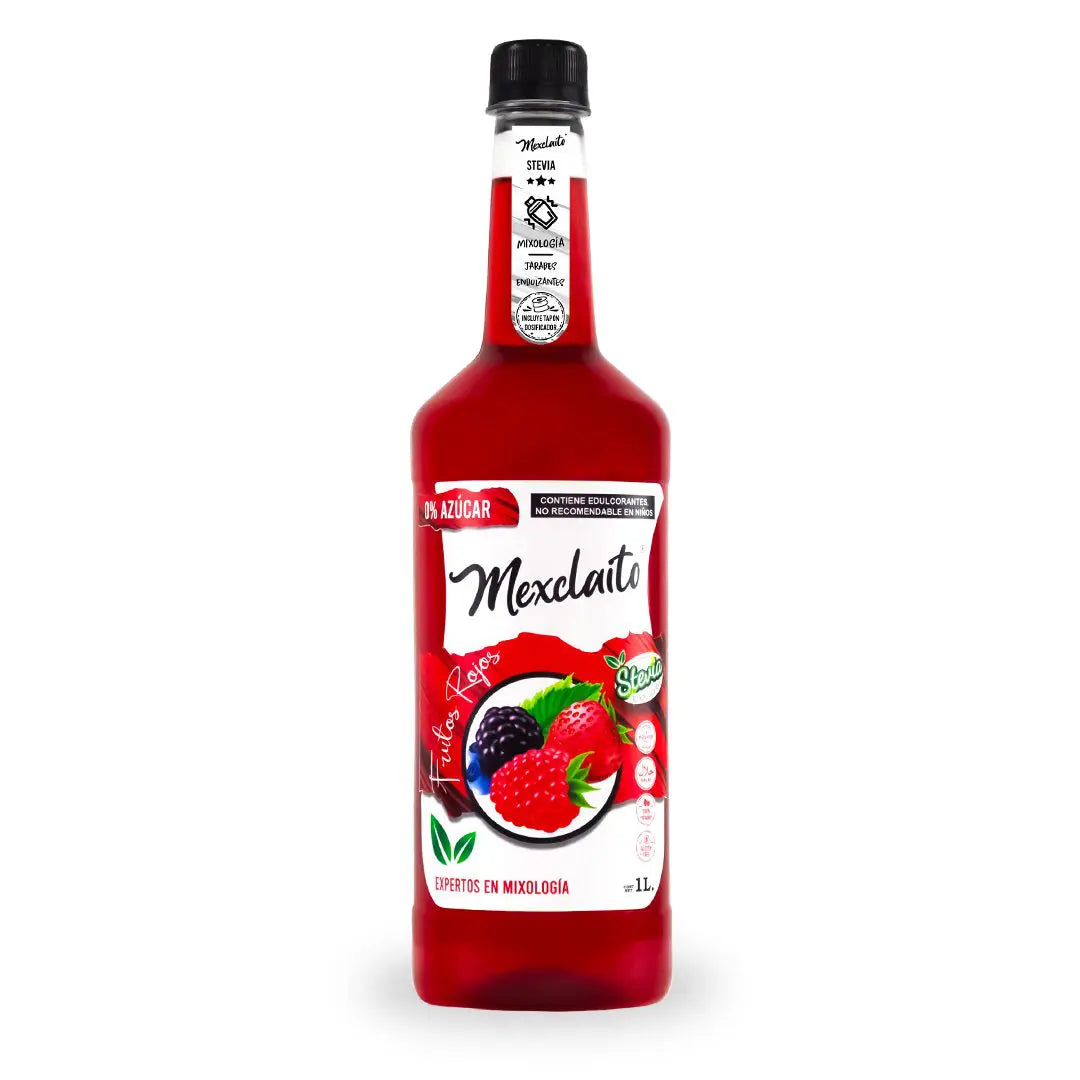 Mexclaito® Jarabe Xero (Sin Azucar) sabor Frutos rojos 1L