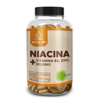Niacina Vitamina B2 Zinc Selenio Raices Zen