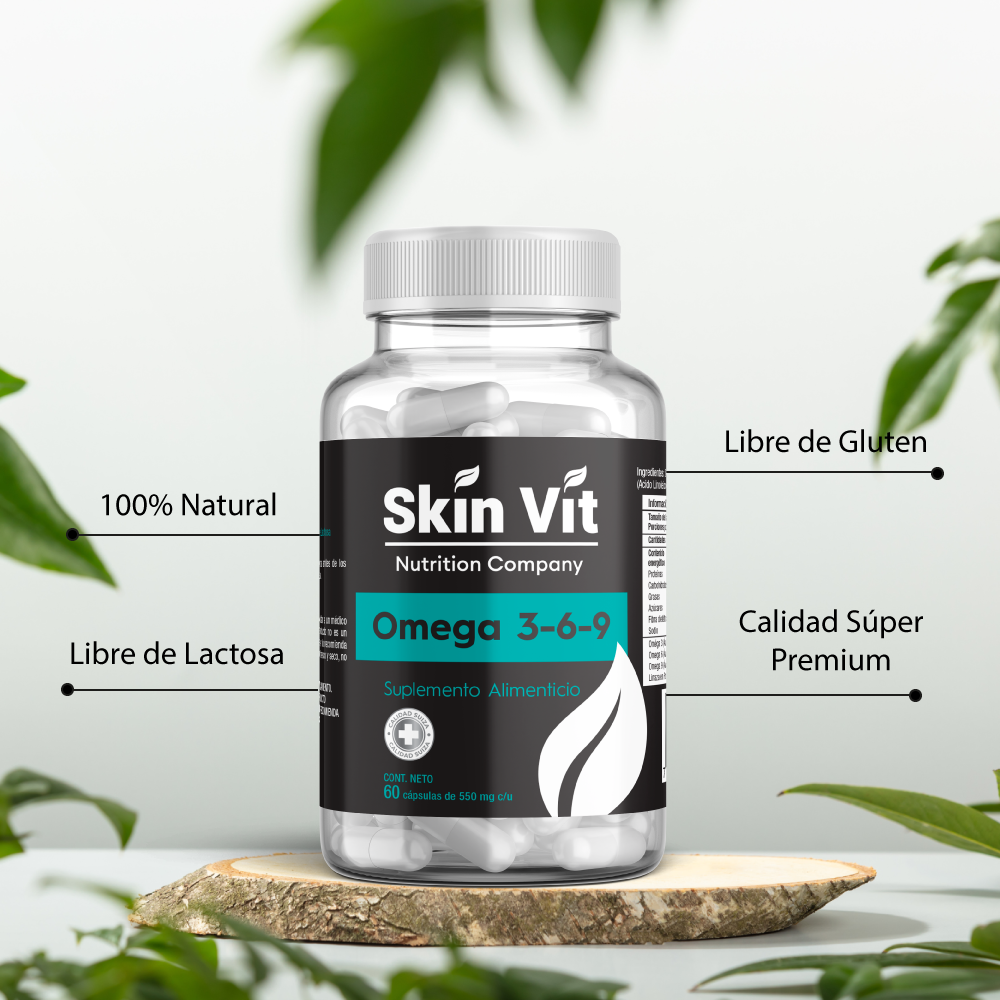 Omega 3 6 9 Skin Vit Nutrition Company 60 Cápsulas