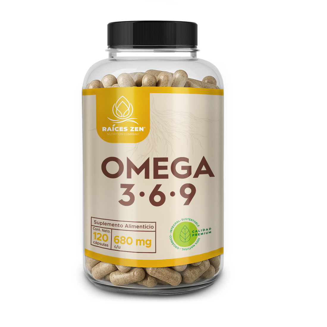 Omega 3 6 9 Capsulas Premium Raíces Zen