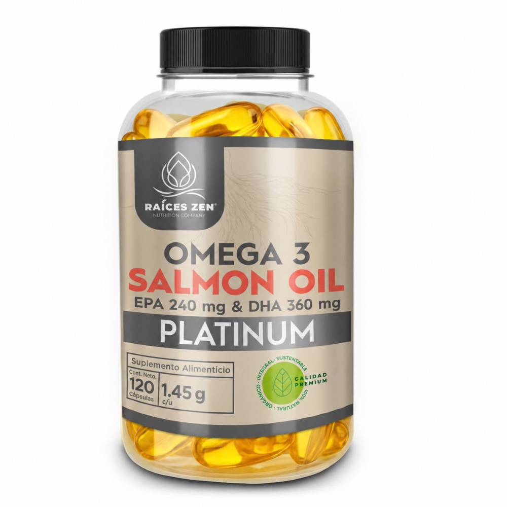 Omega 3 Aceite de Salmon Platinum Raices Zen