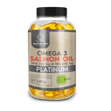 Omega 3 Salmon Oil Aceite de Salmon Premium Raíces Zen