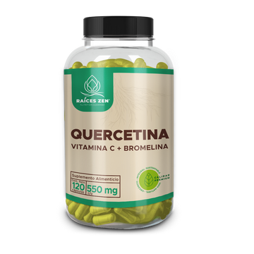Quercetina Vitamina C y Bromelina Raíces Zen Súper Premium