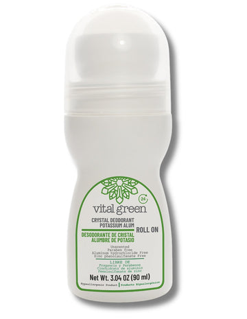 Desodorante Roll on natural con cristal de Alumbre Vital Green 90 ml