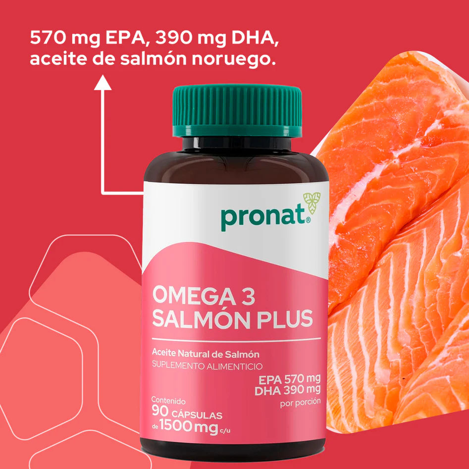 Omega 3 Plus De Salmón 90 Cápsulas Pronat