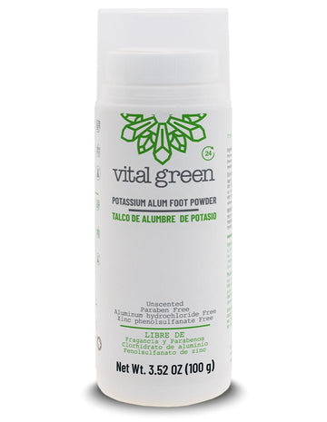 Talco de Cristal de Alumbre Barbería Cuadrado Vital Green 100 g