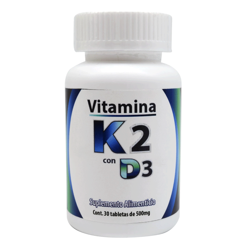 Vitamina K2 y D3 combinadas: 30 tabletas