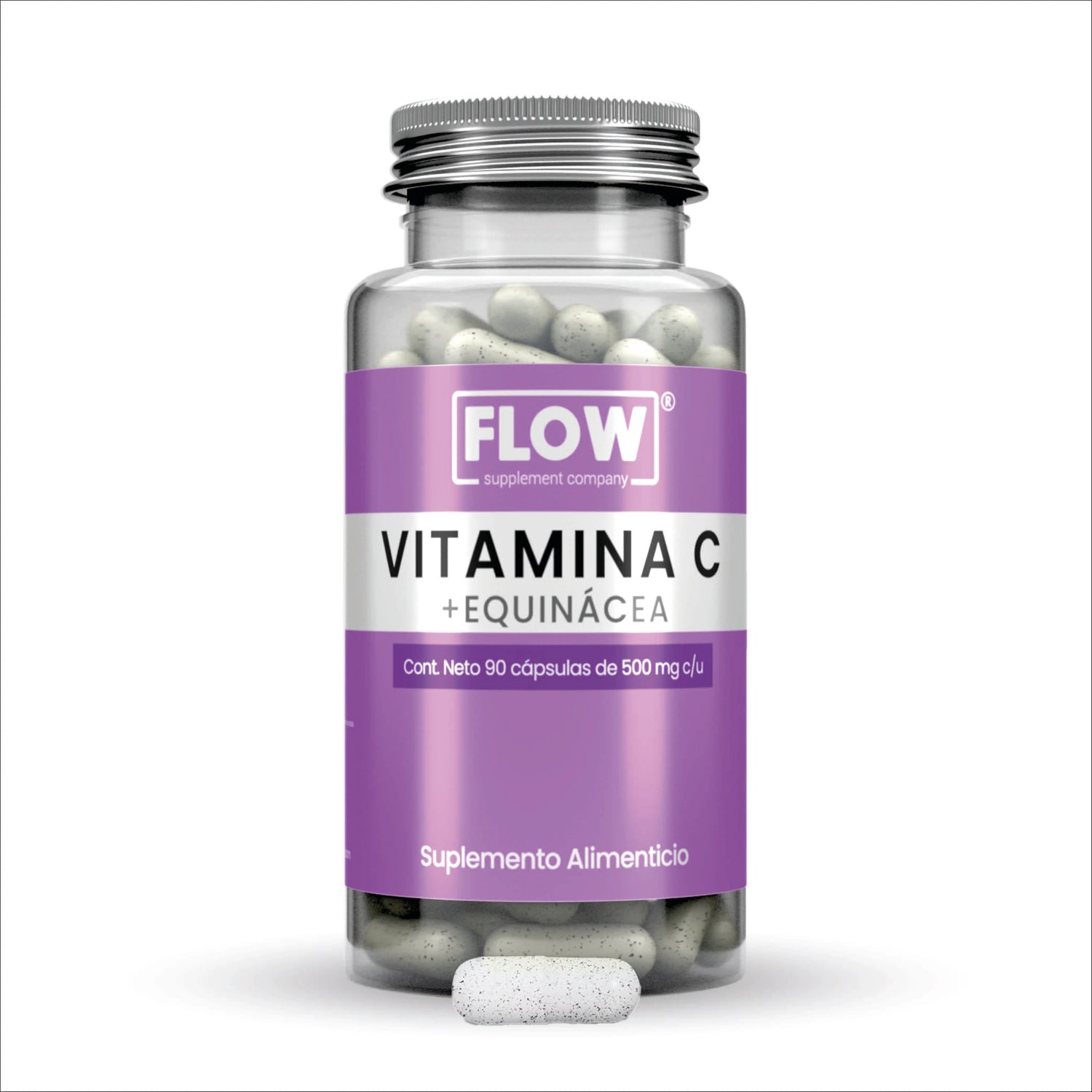 Suplemento FLOW - Vitamina C-Equinácea con 90 capsulas de 500mg